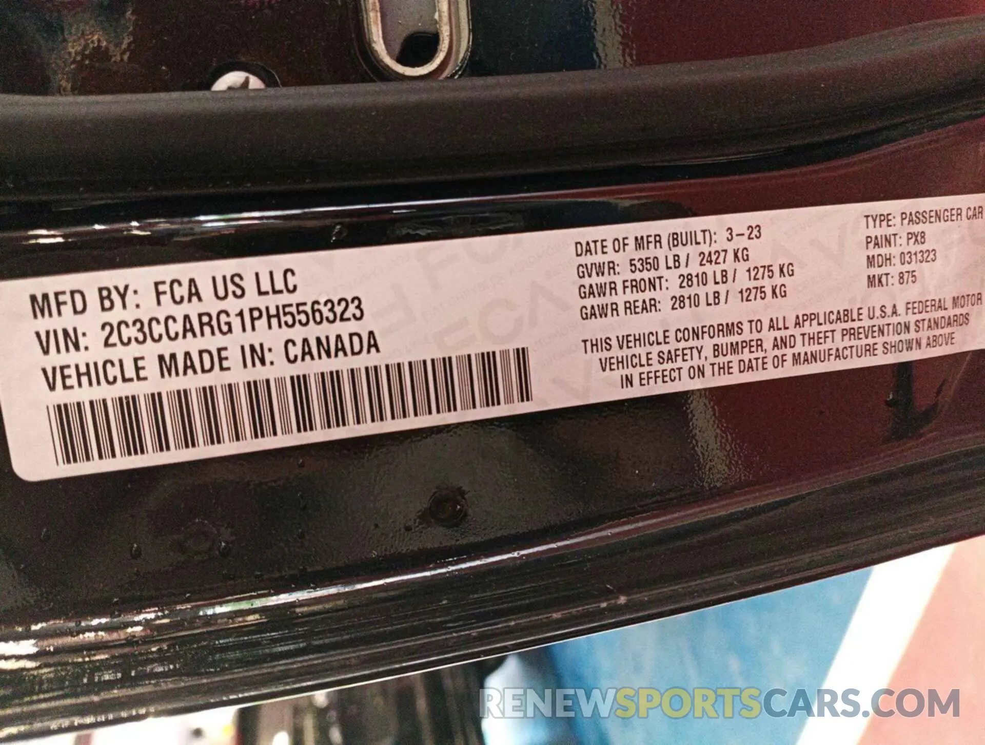 8 Photograph of a damaged car 2C3CCARG1PH556323 CHRYSLER 300 2023