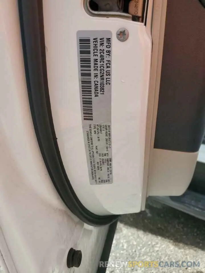 13 Фотография поврежденного автомобиля 2C4RC1CG2NR103821 CHRYSLER MINIVAN 2022