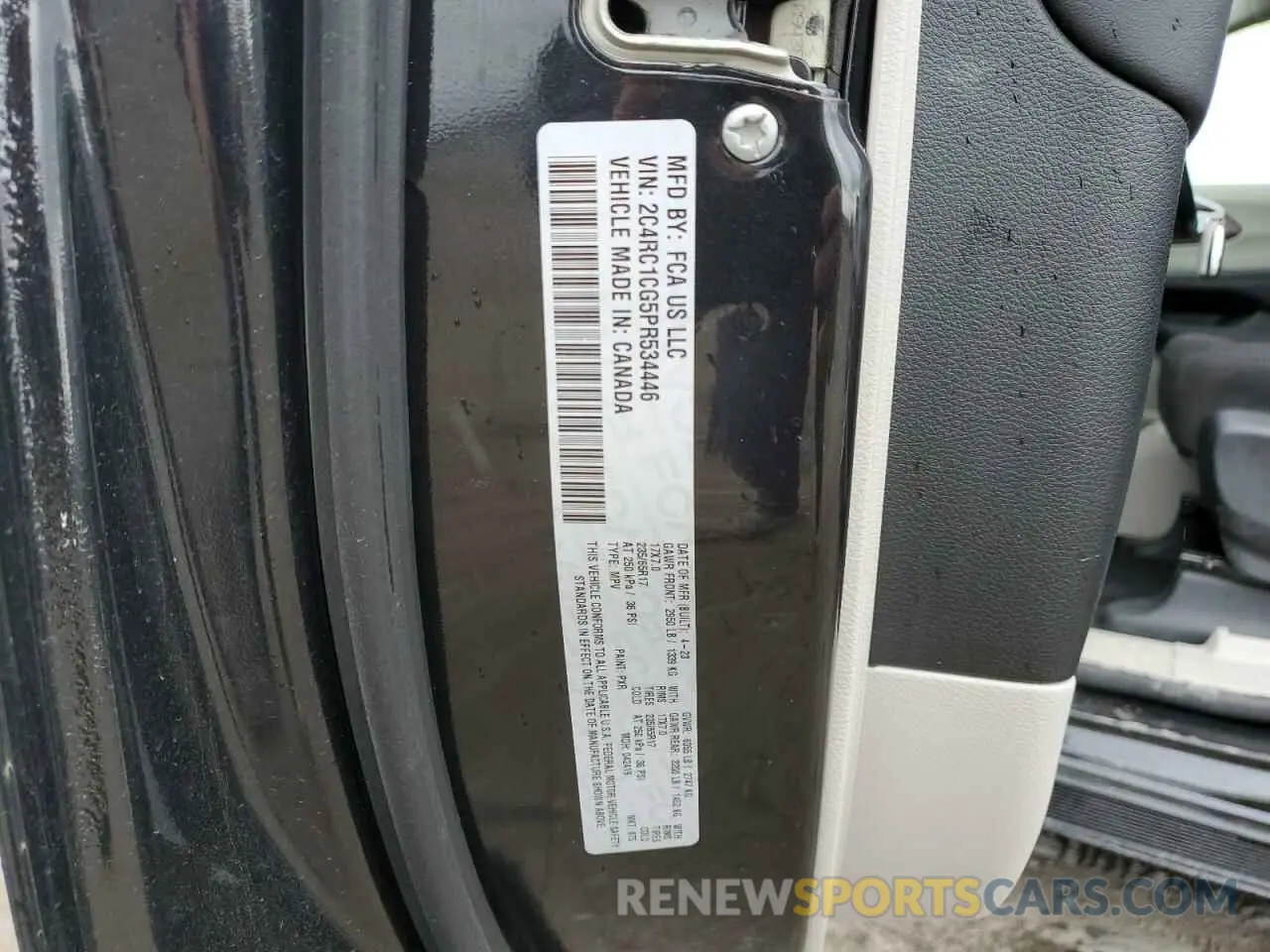 15 Photograph of a damaged car 2C4RC1CG5PR534446 CHRYSLER MINIVAN 2023