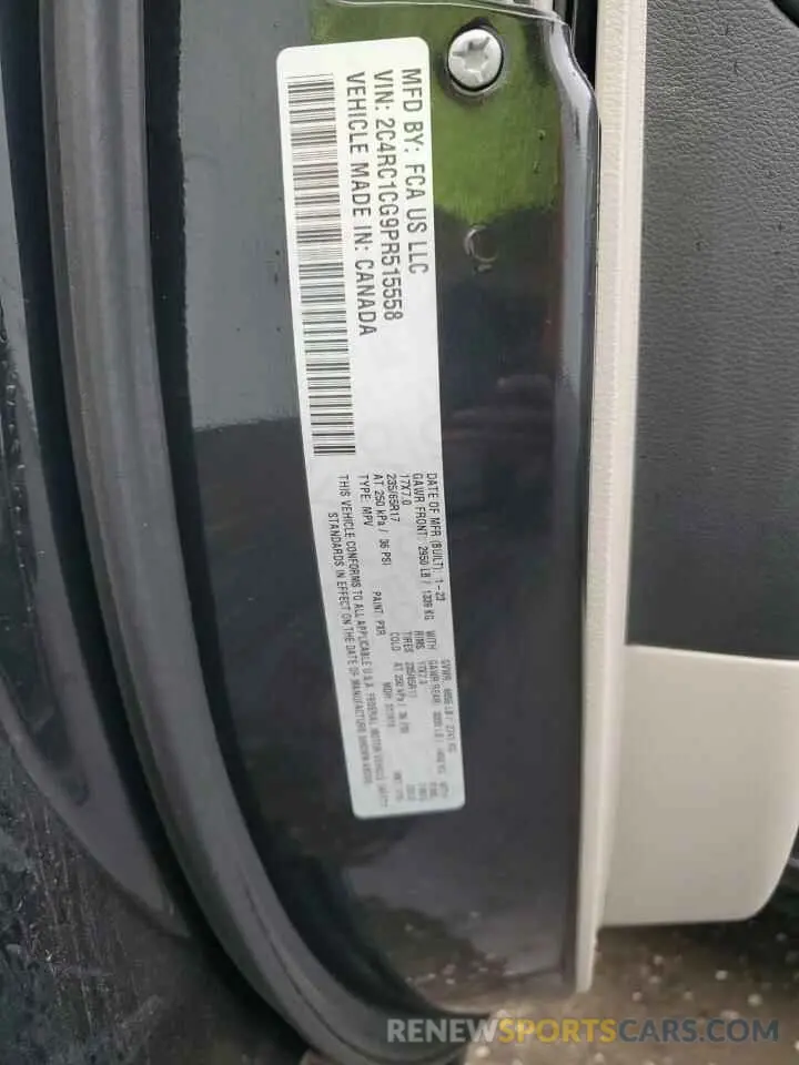 14 Фотография поврежденного автомобиля 2C4RC1CG9PR515558 CHRYSLER MINIVAN 2023