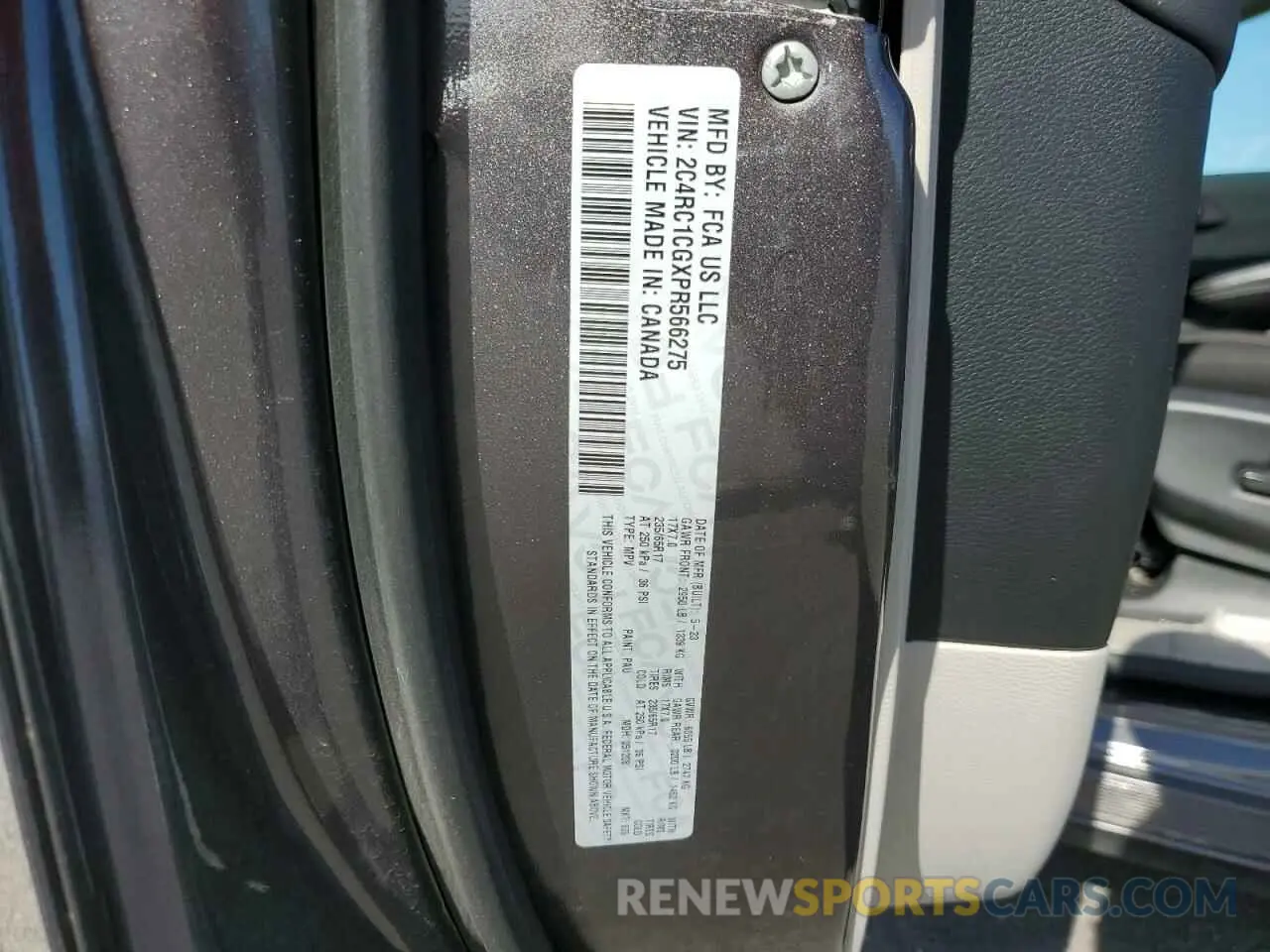 14 Фотография поврежденного автомобиля 2C4RC1CGXPR566275 CHRYSLER MINIVAN 2023