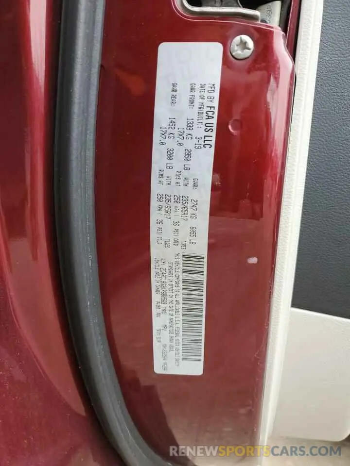13 Photograph of a damaged car 2C4RC1BG2KR680569 CHRYSLER PACIFICA 2019