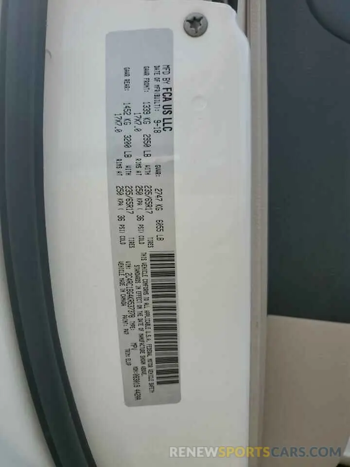 13 Photograph of a damaged car 2C4RC1BG4KR537378 CHRYSLER PACIFICA 2019