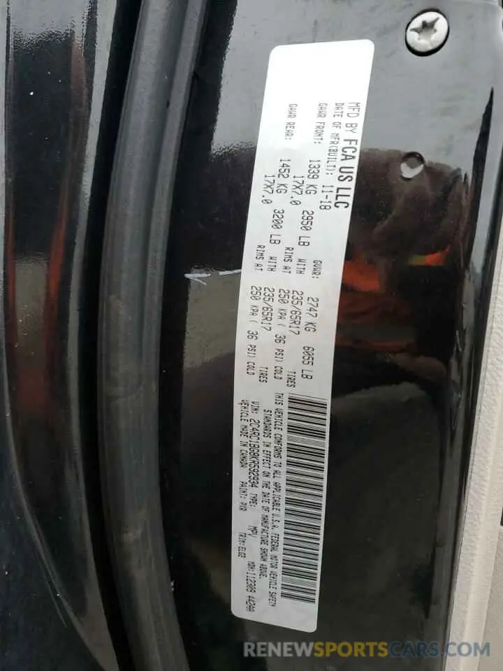 16 Photograph of a damaged car 2C4RC1BG8KR592934 CHRYSLER PACIFICA 2019