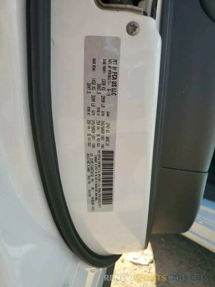13 Photograph of a damaged car 2C4RC1FG4KR734142 CHRYSLER PACIFICA 2019