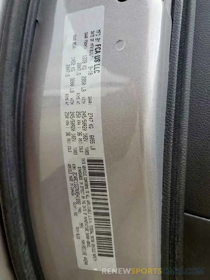 14 Photograph of a damaged car 2C4RC1GG7KR541692 CHRYSLER PACIFICA 2019