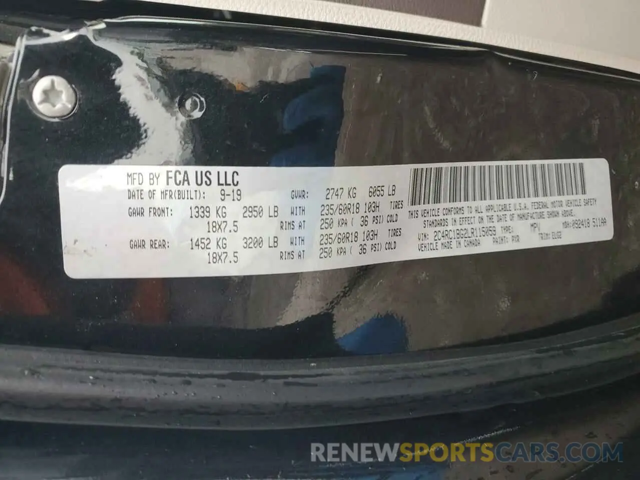 14 Фотография поврежденного автомобиля 2C4RC1BG2LR115059 CHRYSLER PACIFICA 2020
