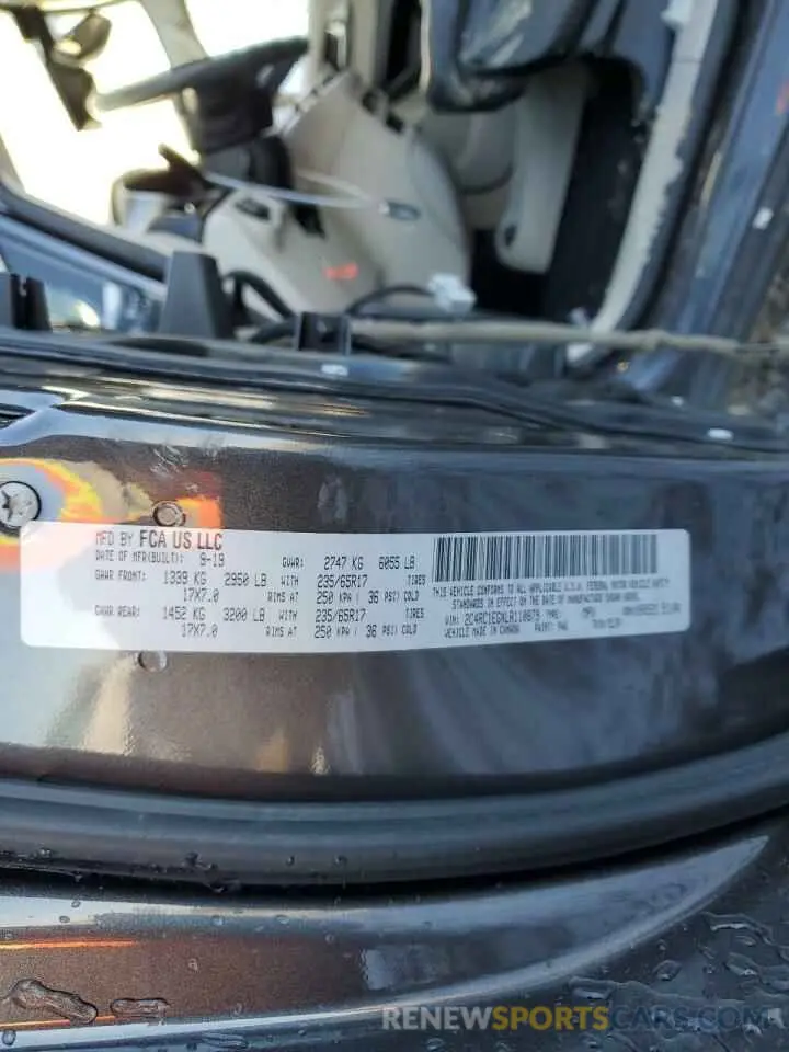 13 Фотография поврежденного автомобиля 2C4RC1EGXLR110879 CHRYSLER PACIFICA 2020