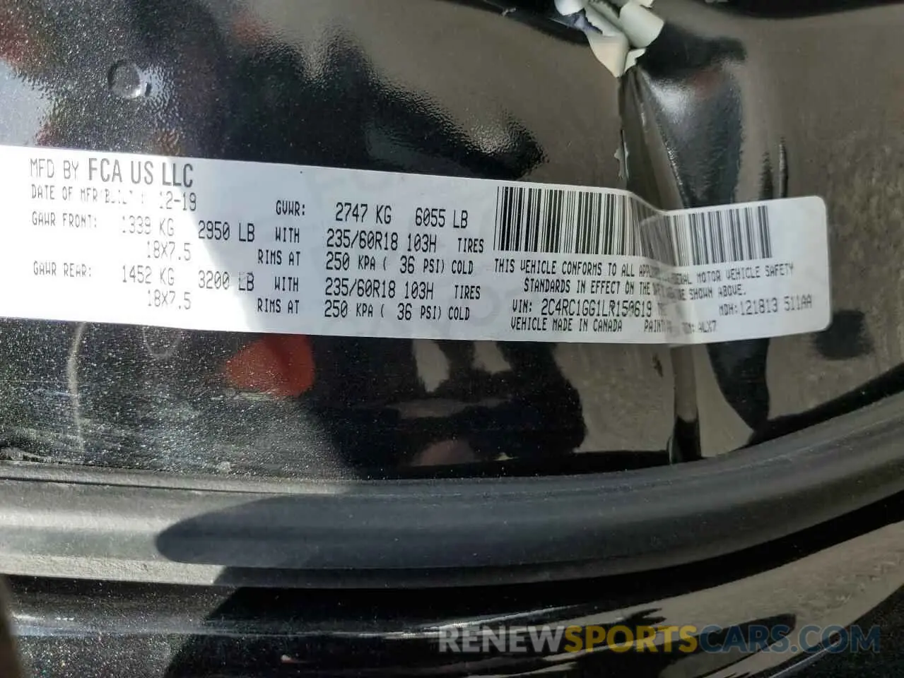 13 Фотография поврежденного автомобиля 2C4RC1GG1LR150619 CHRYSLER PACIFICA 2020