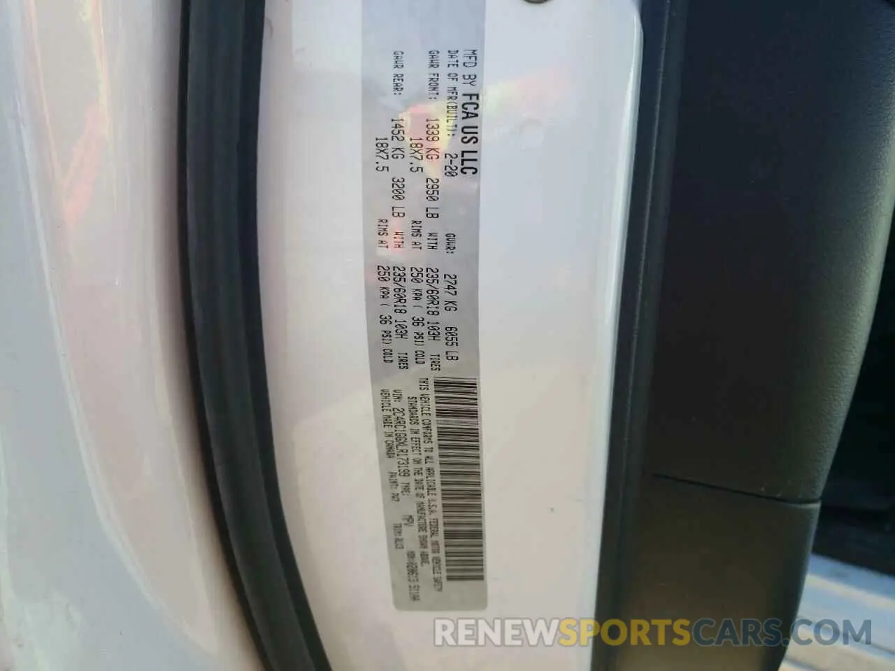 13 Фотография поврежденного автомобиля 2C4RC1GGXLR173199 CHRYSLER PACIFICA 2020