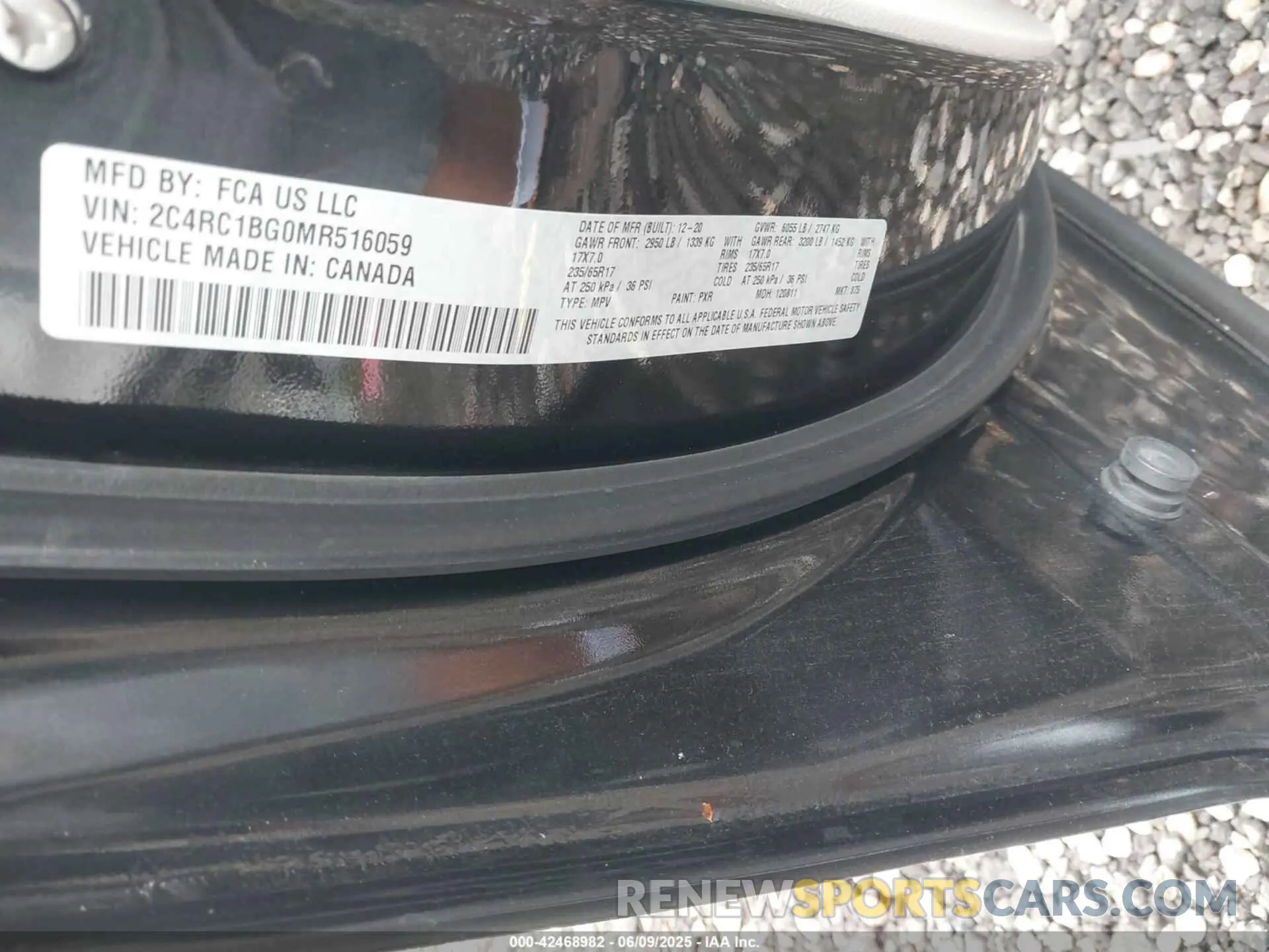 9 Photograph of a damaged car 2C4RC1BG0MR516059 CHRYSLER PACIFICA 2021