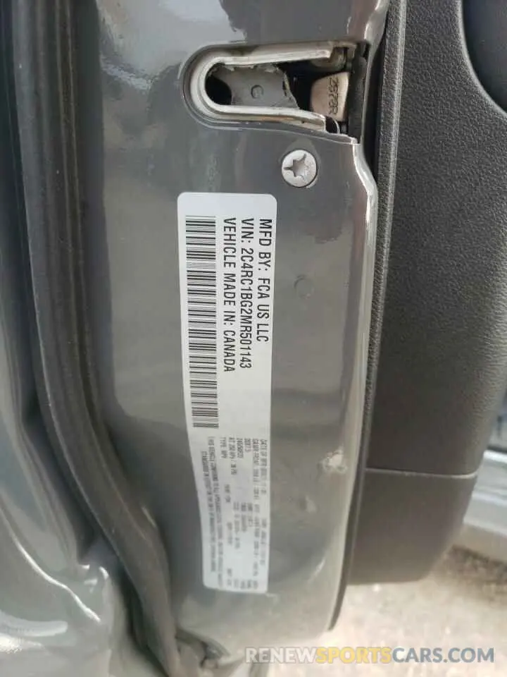 13 Фотография поврежденного автомобиля 2C4RC1BG2MR501143 CHRYSLER PACIFICA 2021