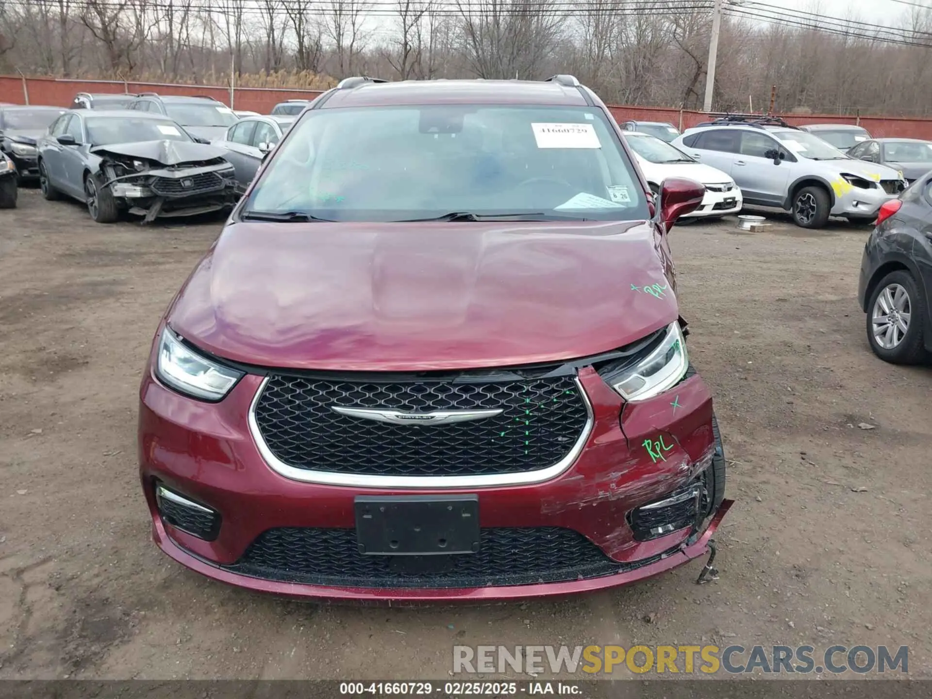 12 Photograph of a damaged car 2C4RC1BG6MR597911 CHRYSLER PACIFICA 2021