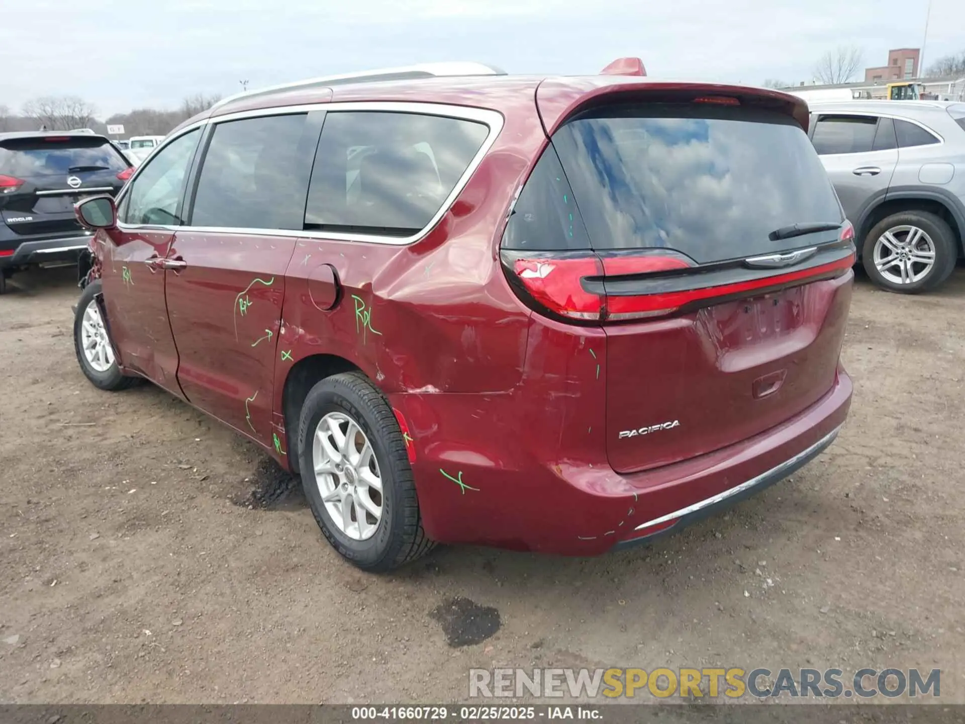 3 Photograph of a damaged car 2C4RC1BG6MR597911 CHRYSLER PACIFICA 2021