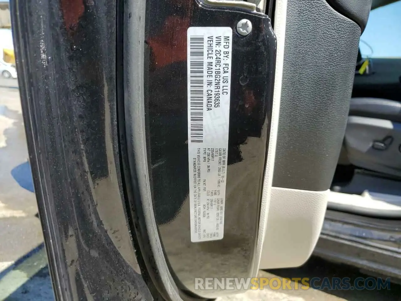 13 Фотография поврежденного автомобиля 2C4RC1BG2NR193635 CHRYSLER PACIFICA 2022