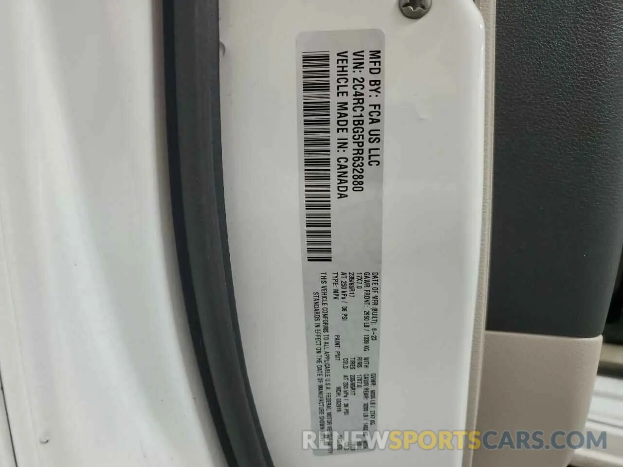 13 Фотография поврежденного автомобиля 2C4RC1BG5PR632880 CHRYSLER PACIFICA 2023