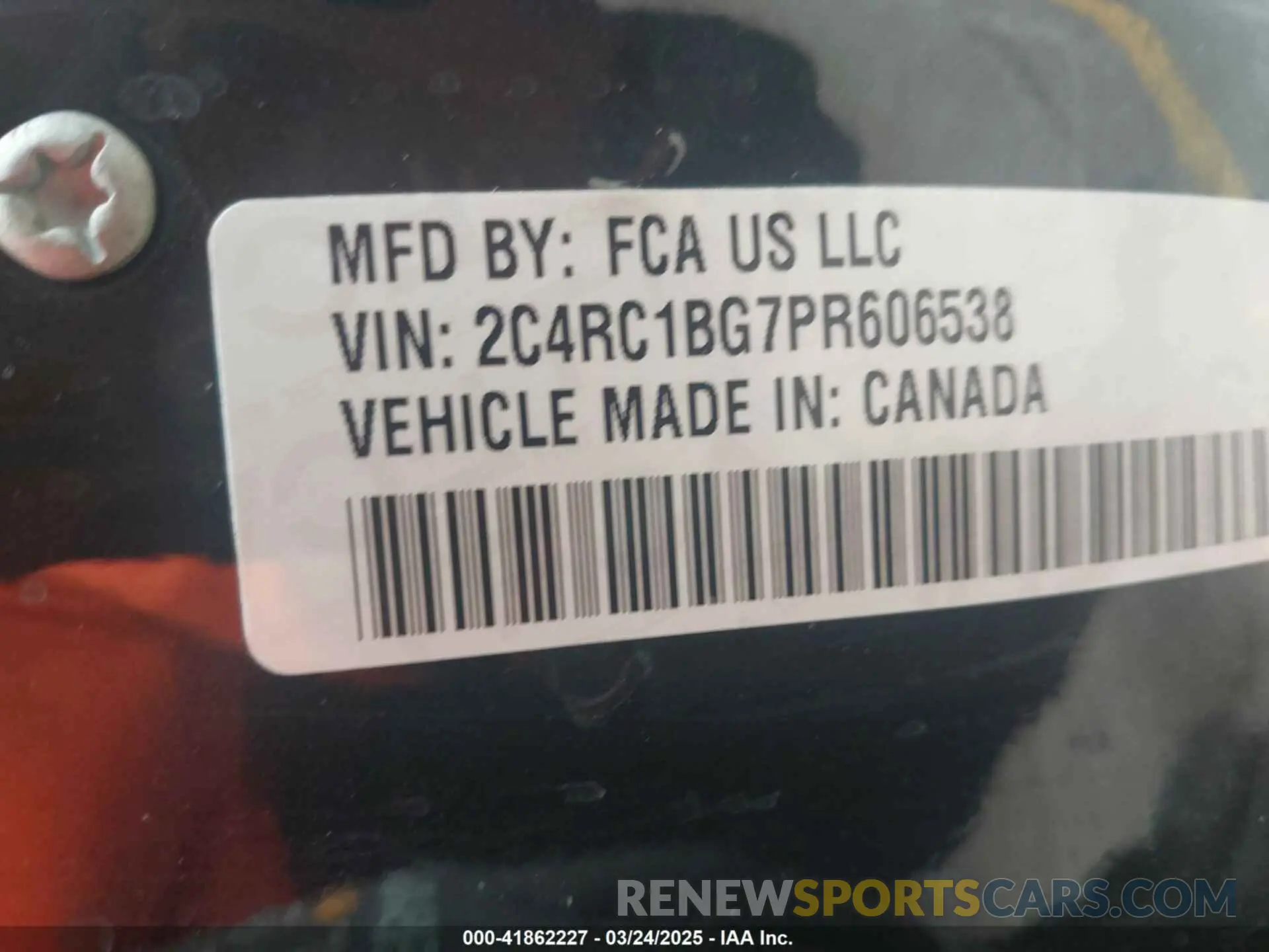 9 Фотография поврежденного автомобиля 2C4RC1BG7PR606538 CHRYSLER PACIFICA 2023