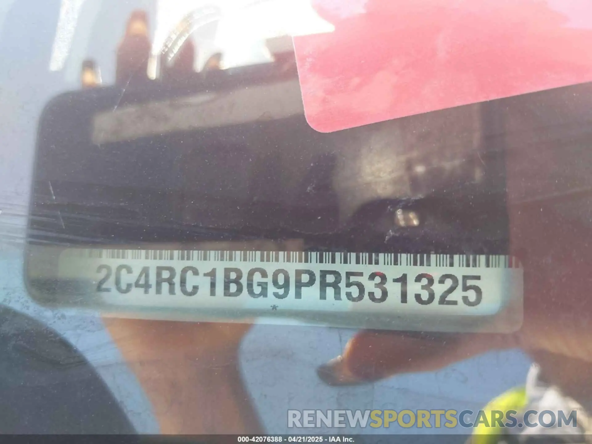 9 Фотография поврежденного автомобиля 2C4RC1BG9PR531325 CHRYSLER PACIFICA 2023