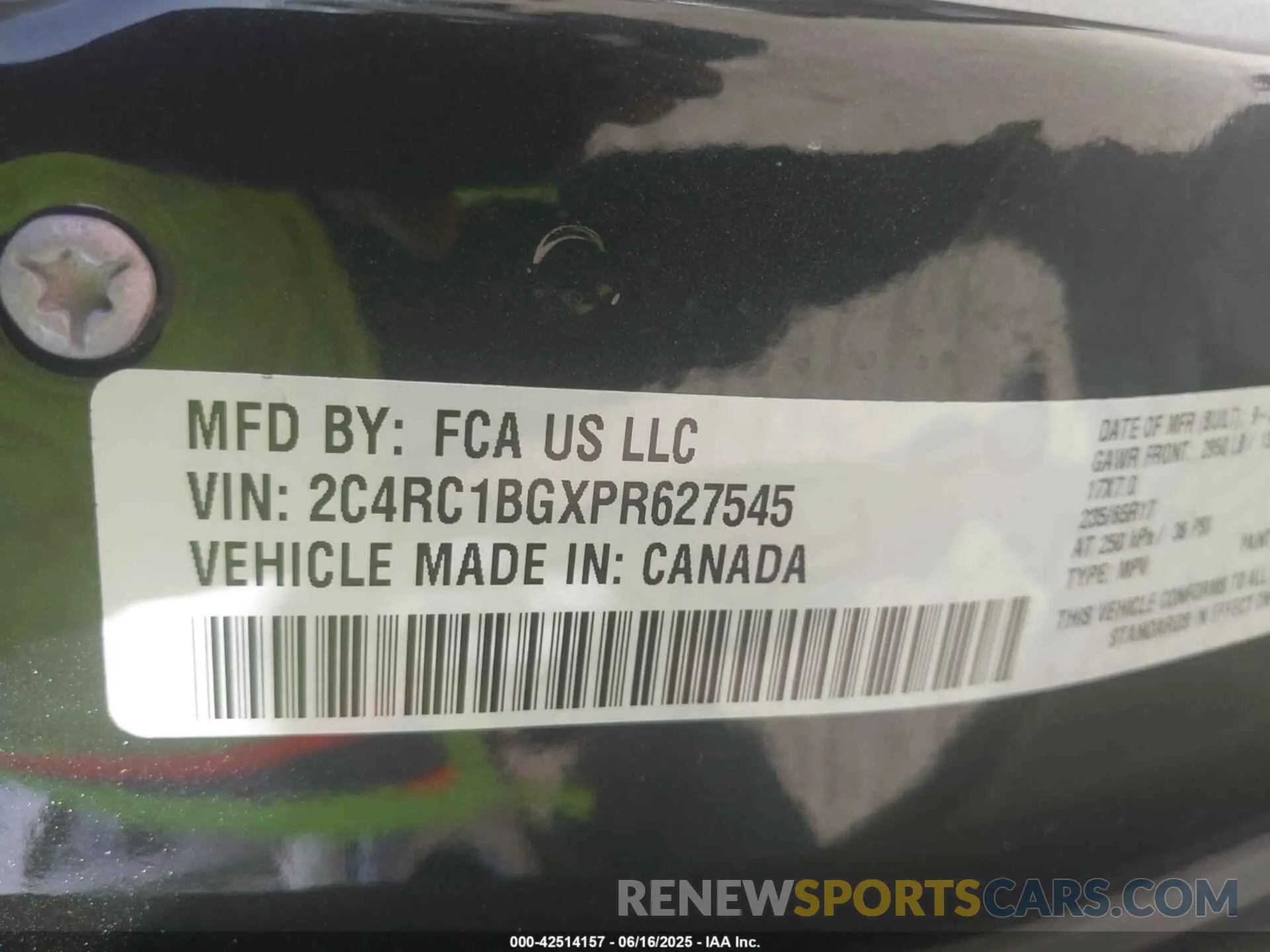 9 Фотография поврежденного автомобиля 2C4RC1BGXPR627545 CHRYSLER PACIFICA 2023