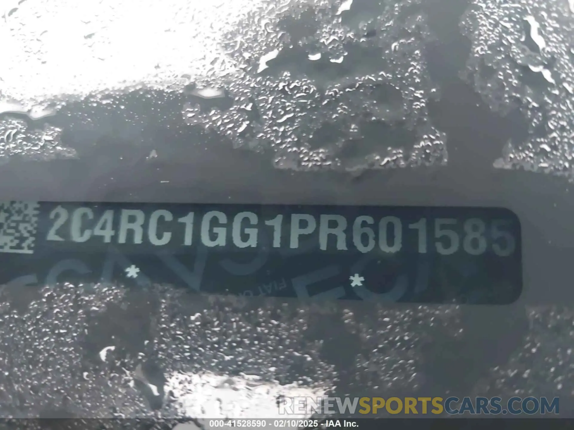 9 Фотография поврежденного автомобиля 2C4RC1GG1PR601585 CHRYSLER PACIFICA 2023