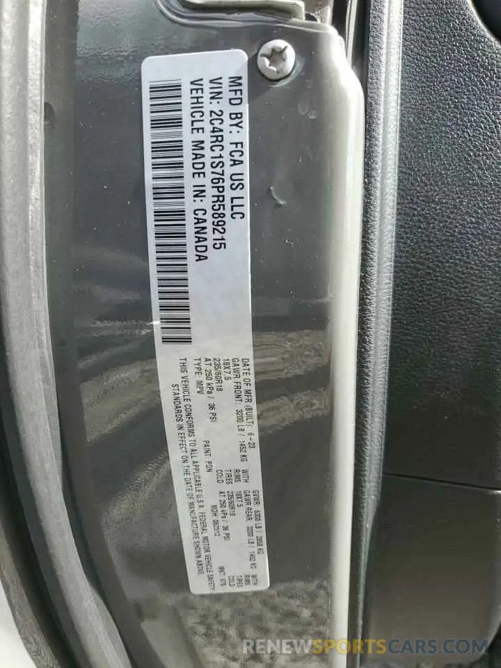 14 Photograph of a damaged car 2C4RC1S76PR589215 CHRYSLER PACIFICA 2023