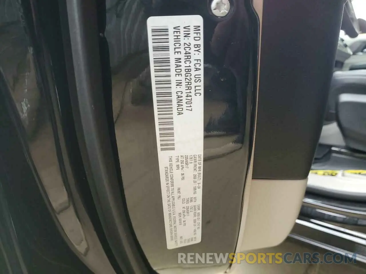 14 Photograph of a damaged car 2C4RC1BG2RR147017 CHRYSLER PACIFICA 2024
