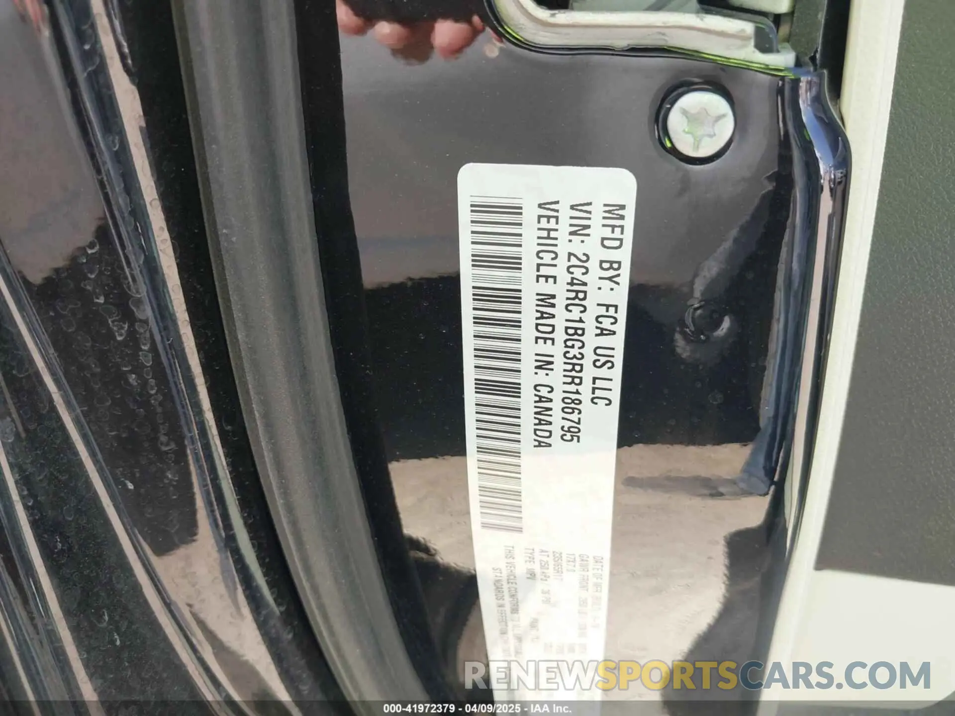 9 Фотография поврежденного автомобиля 2C4RC1BG3RR186795 CHRYSLER PACIFICA 2024