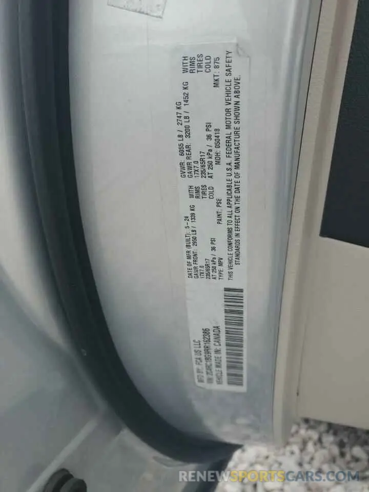 13 Фотография поврежденного автомобиля 2C4RC1BG9RR162386 CHRYSLER PACIFICA 2024