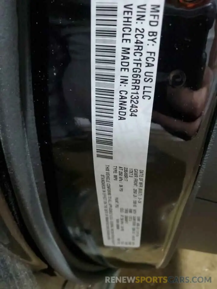 13 Photograph of a damaged car 2C4RC1FG6RR132434 CHRYSLER PACIFICA 2024