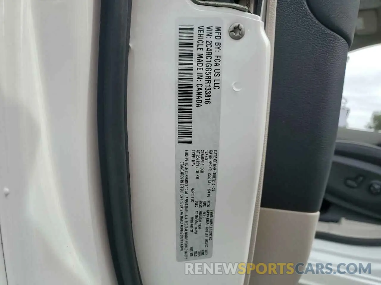 15 Фотография поврежденного автомобиля 2C4RC1GG5RR133816 CHRYSLER PACIFICA 2024