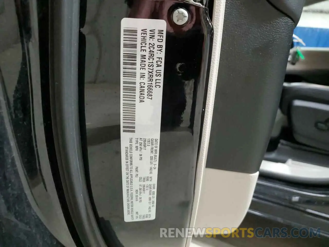 13 Фотография поврежденного автомобиля 2C4RC1S7XRR166687 CHRYSLER PACIFICA 2024