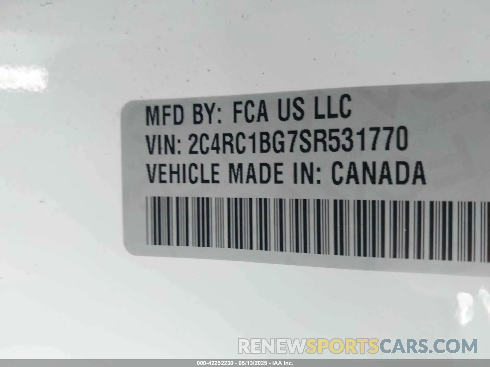 9 Photograph of a damaged car 2C4RC1BG7SR531770 CHRYSLER PACIFICA 2025