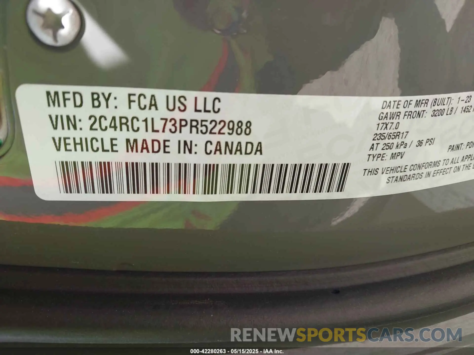 9 Photograph of a damaged car 2C4RC1L73PR522988 CHRYSLER PACIFICA HYBRID 2023
