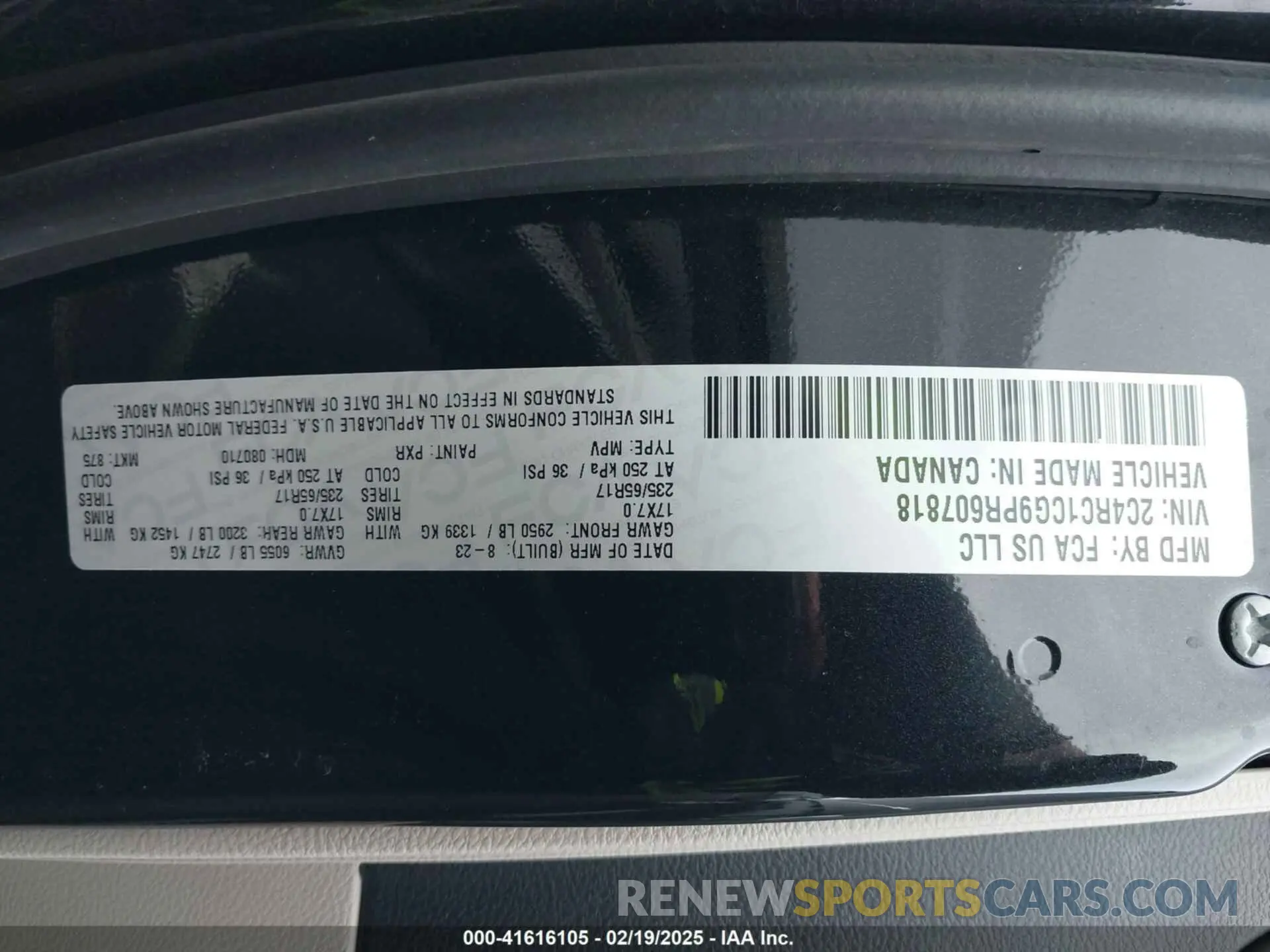 9 Фотография поврежденного автомобиля 2C4RC1CG9PR607818 CHRYSLER VOYAGER 2023