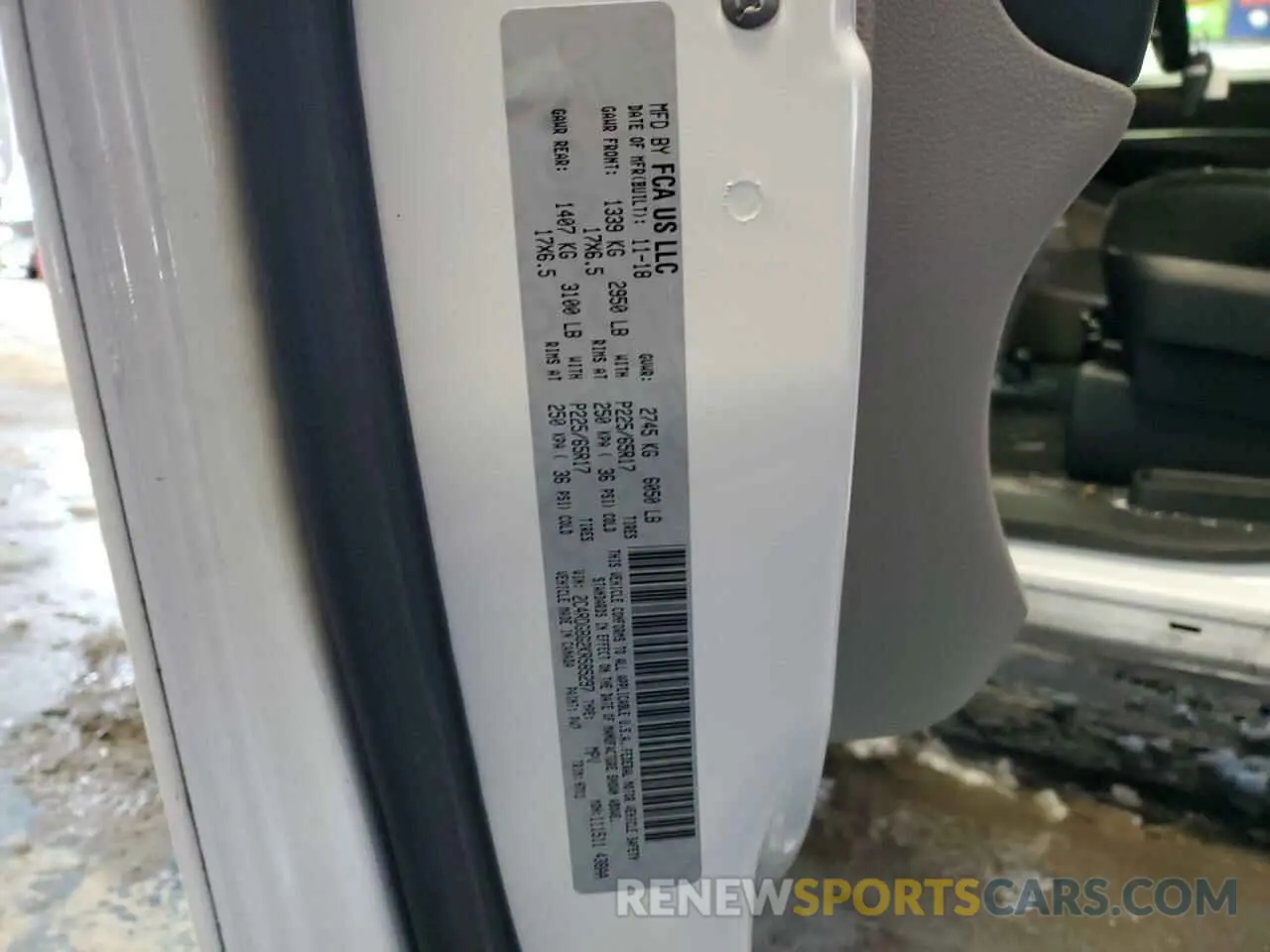 13 Photograph of a damaged car 2C4RDGBG2KR585297 DODGE CARAVAN 2019