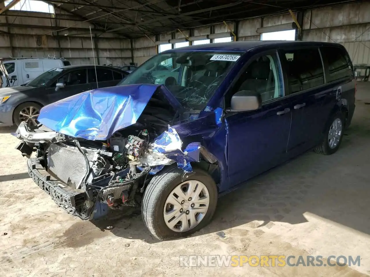 1 Photograph of a damaged car 2C4RDGBG3KR735031 DODGE CARAVAN 2019