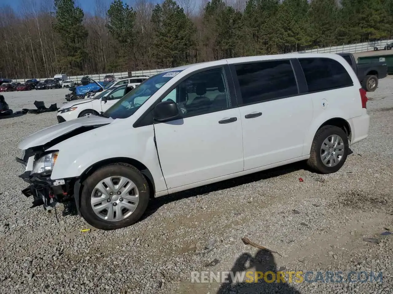 1 Photograph of a damaged car 2C4RDGBG5KR500257 DODGE CARAVAN 2019
