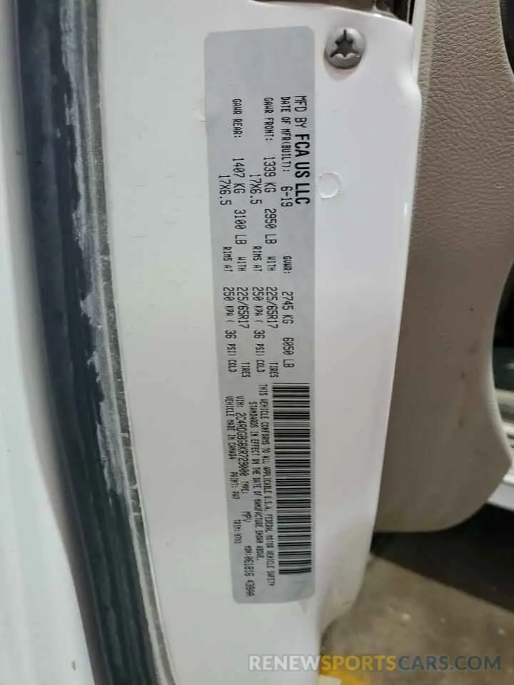 13 Фотография поврежденного автомобиля 2C4RDGBG6KR729000 DODGE CARAVAN 2019