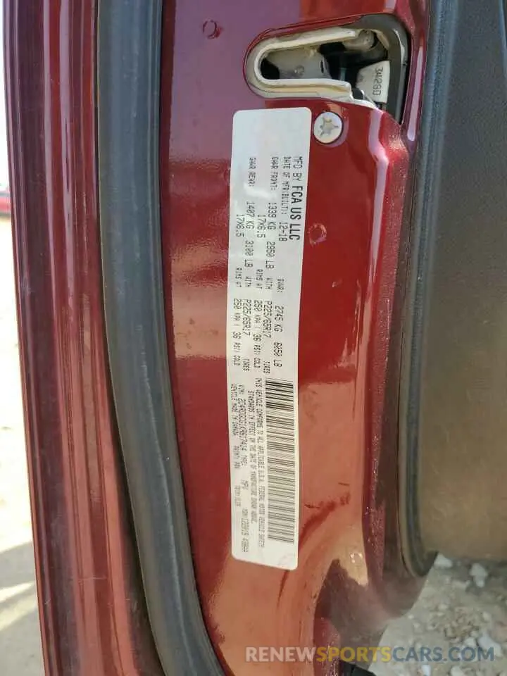 12 Photograph of a damaged car 2C4RDGCG1KR617414 DODGE CARAVAN 2019