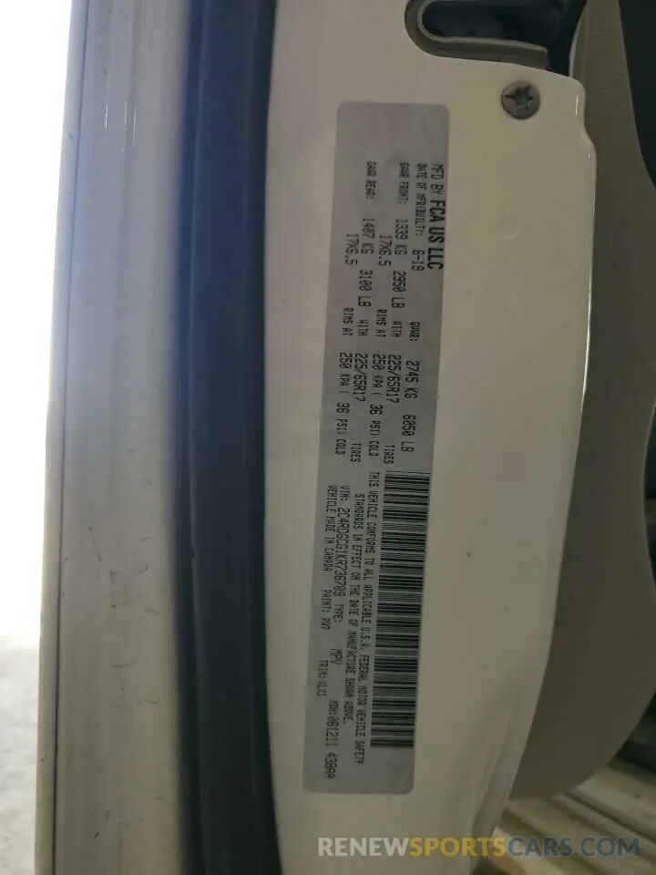 13 Photograph of a damaged car 2C4RDGCG1KR736709 DODGE CARAVAN 2019