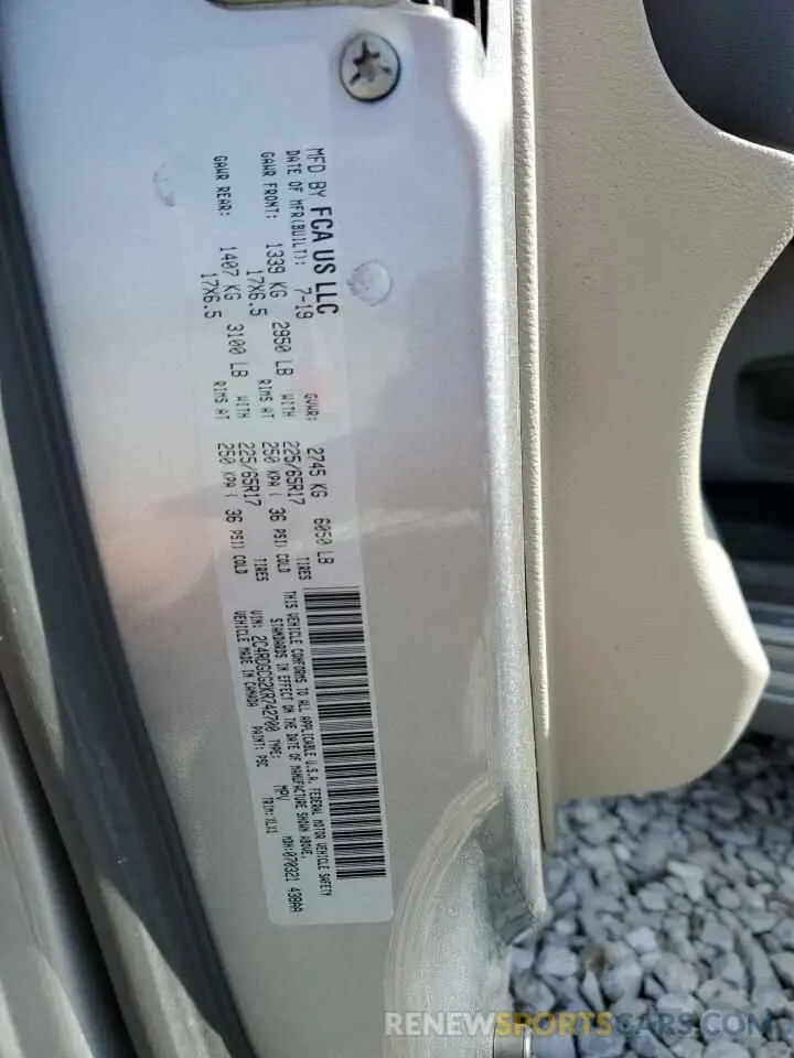 13 Photograph of a damaged car 2C4RDGCG2KR742700 DODGE CARAVAN 2019