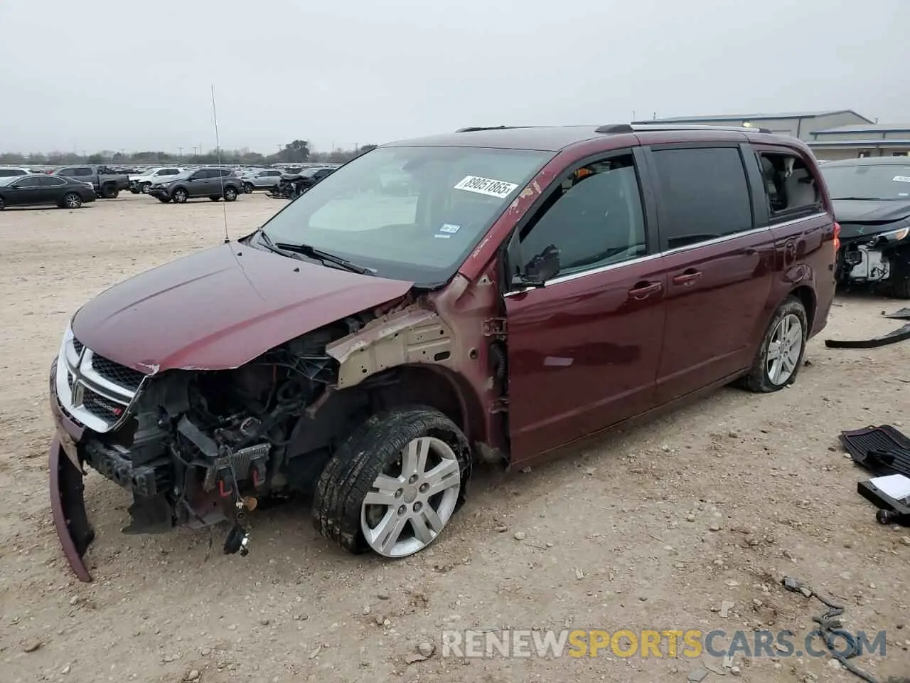 1 Photograph of a damaged car 2C4RDGCG4KR771258 DODGE CARAVAN 2019