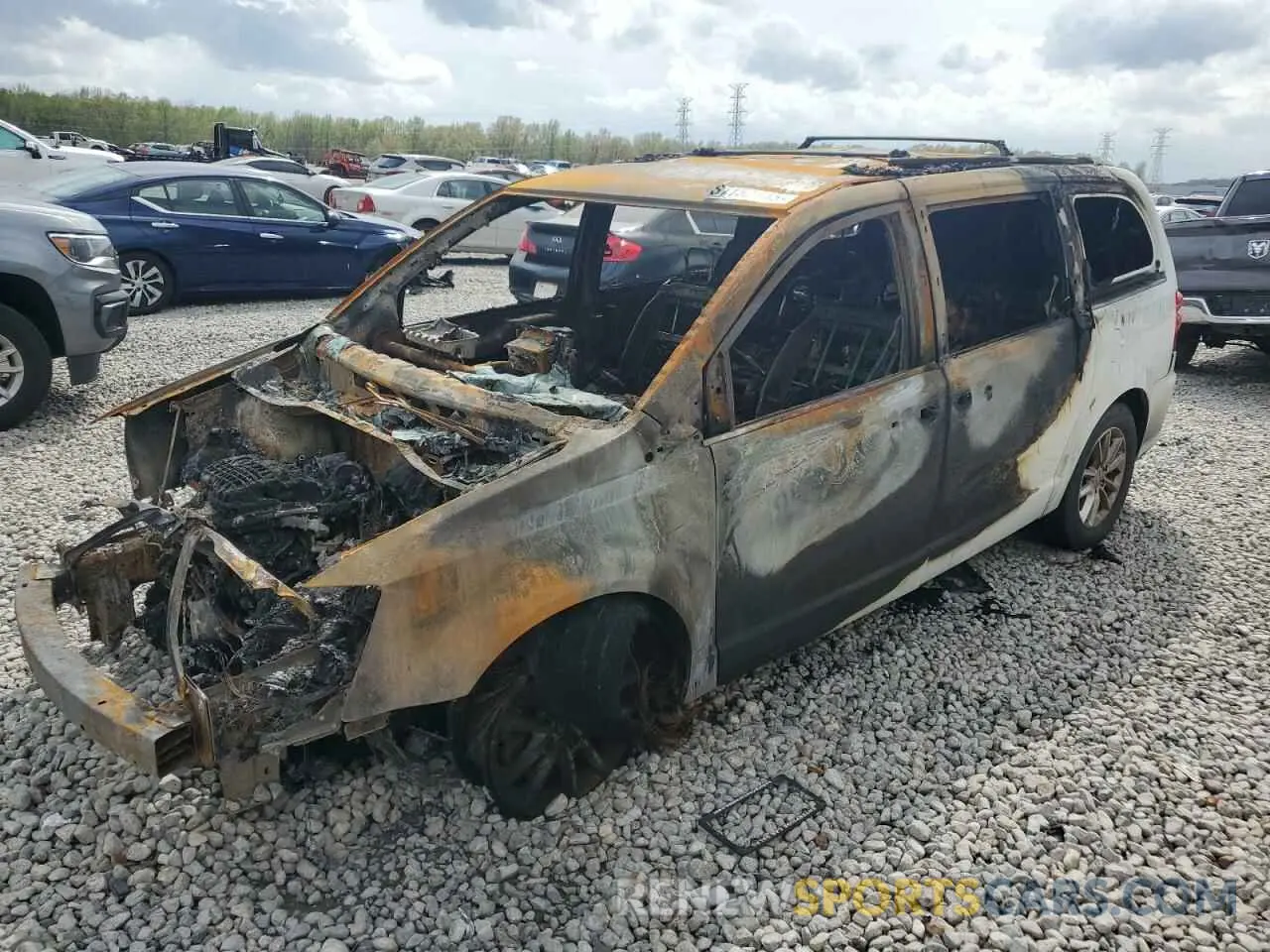 1 Photograph of a damaged car 2C4RDGCG5KR557833 DODGE CARAVAN 2019