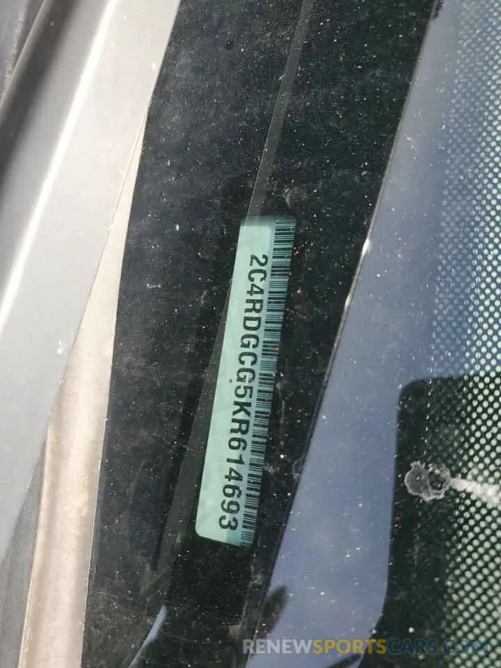 13 Фотография поврежденного автомобиля 2C4RDGCG5KR614693 DODGE CARAVAN 2019