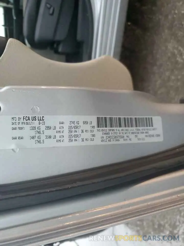 14 Photograph of a damaged car 2C4RDGCG8KR755600 DODGE CARAVAN 2019