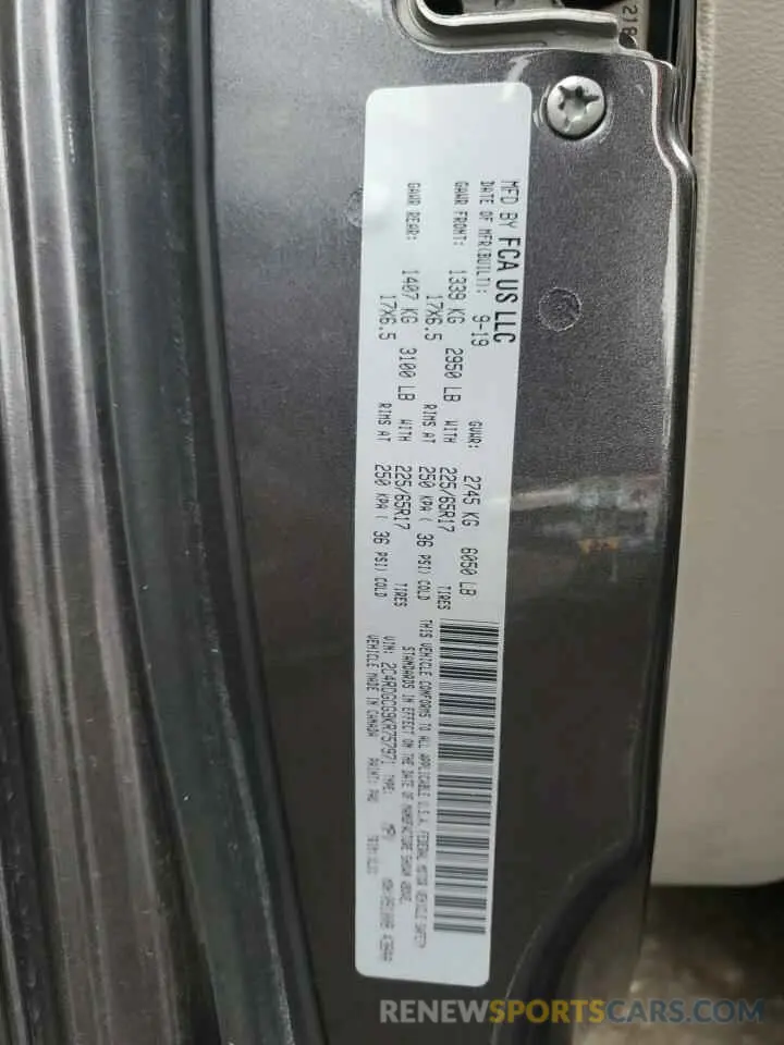 13 Фотография поврежденного автомобиля 2C4RDGCG9KR757971 DODGE CARAVAN 2019