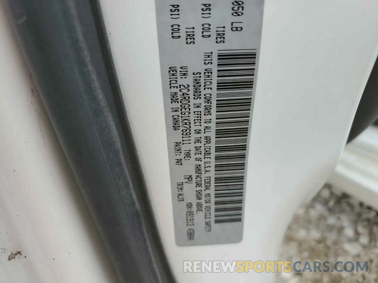 15 Фотография поврежденного автомобиля 2C4RDGEG1KR769111 DODGE CARAVAN 2019