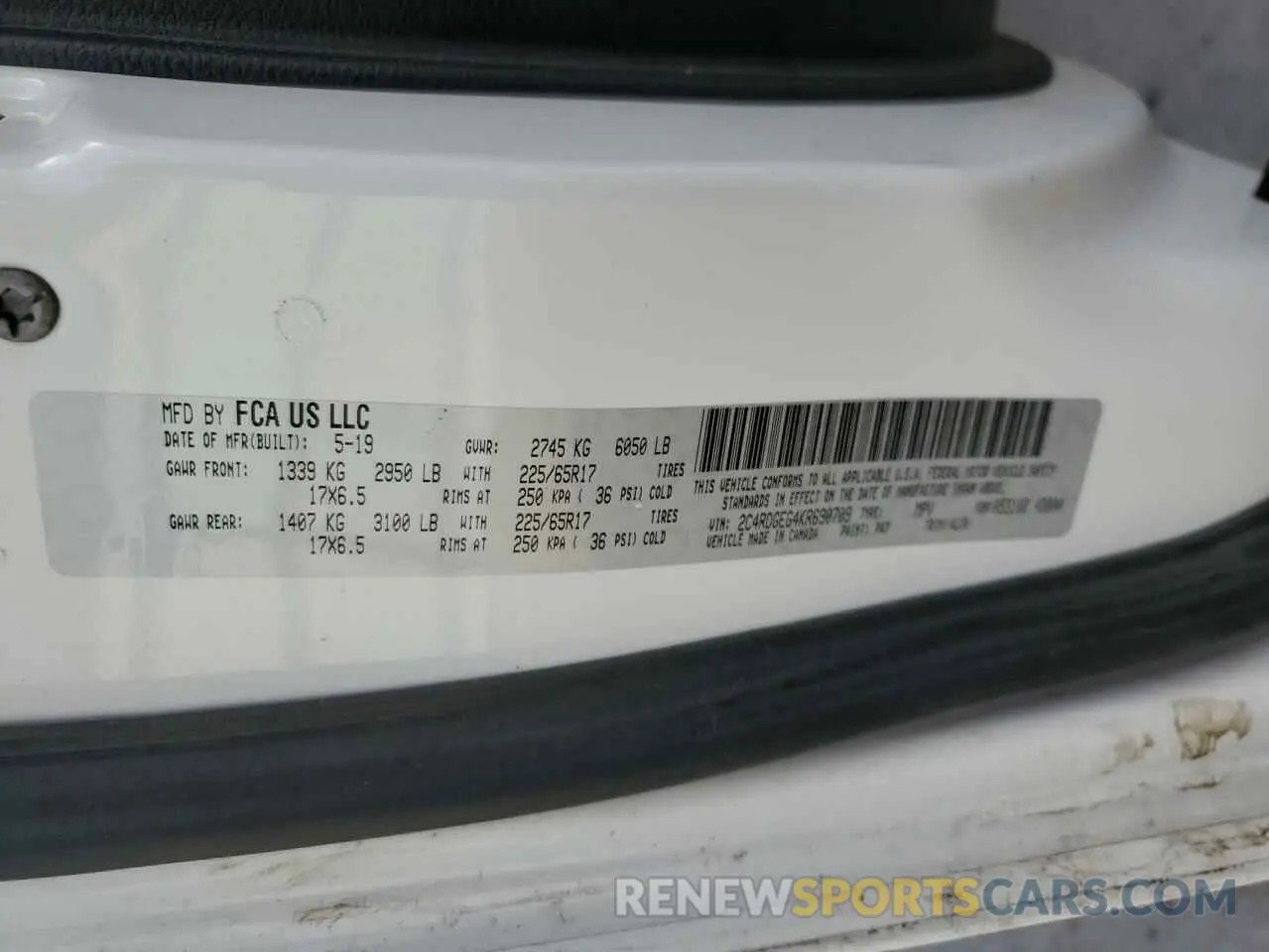 13 Photograph of a damaged car 2C4RDGEG4KR690709 DODGE CARAVAN 2019