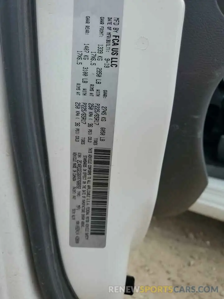 12 Фотография поврежденного автомобиля 2C4RDGEG6KR768892 DODGE CARAVAN 2019