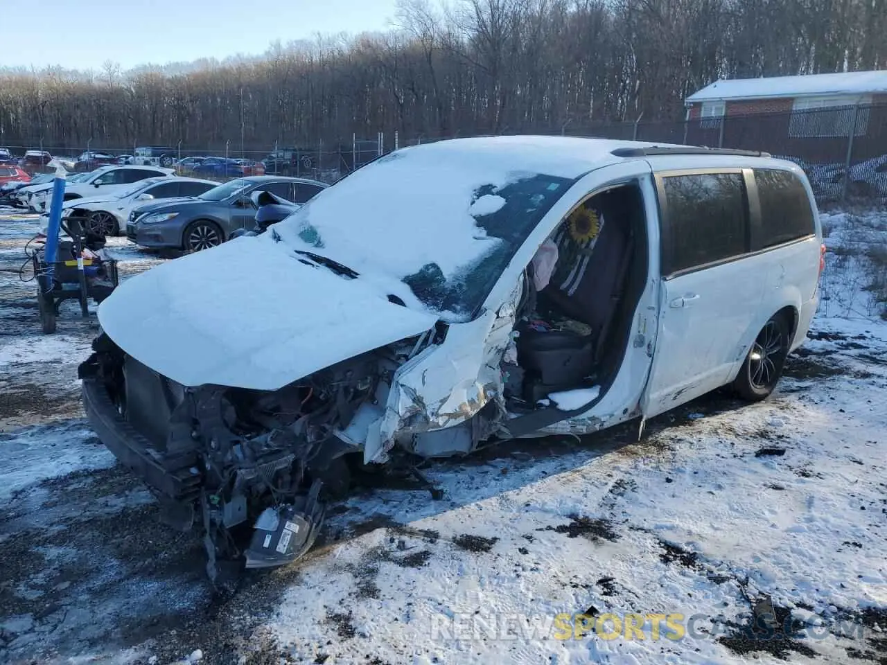 1 Photograph of a damaged car 2C4RDGEG9KR513606 DODGE CARAVAN 2019